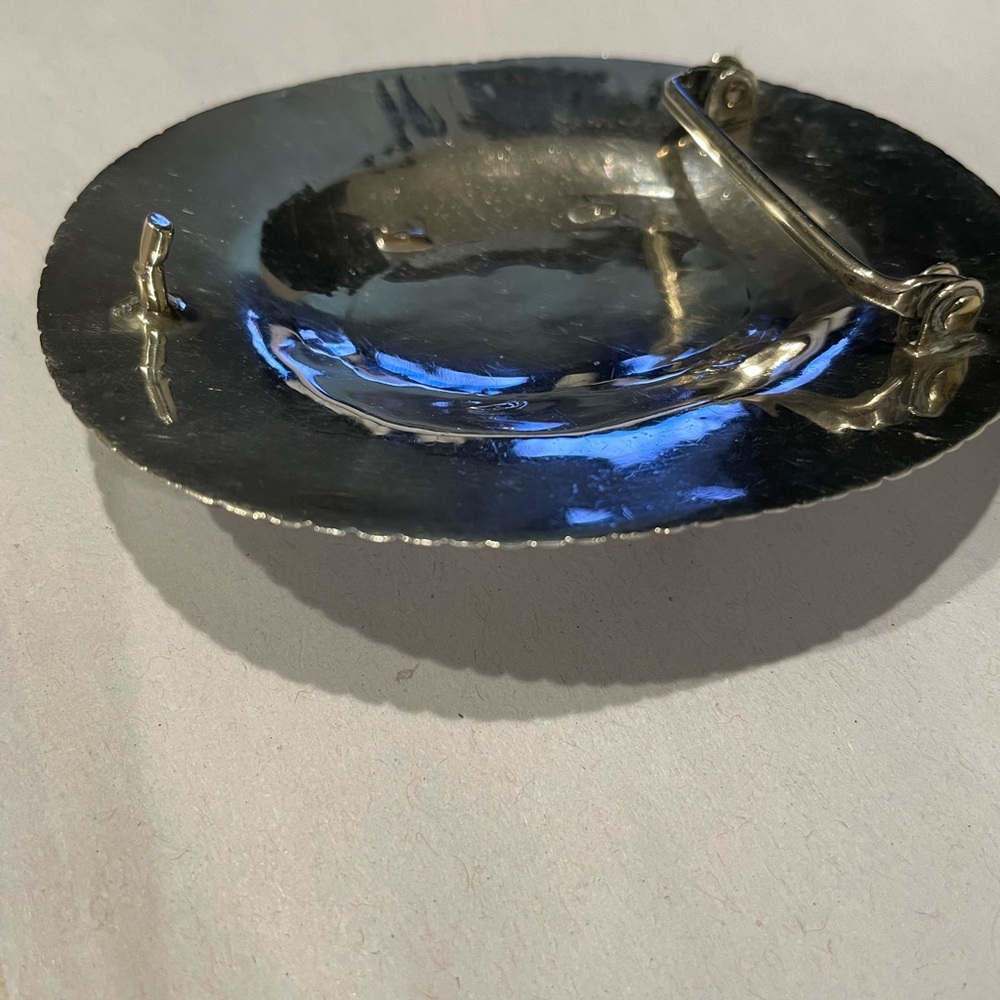 Silver and Turquoise Belt Buckle - Picture 2 of 4